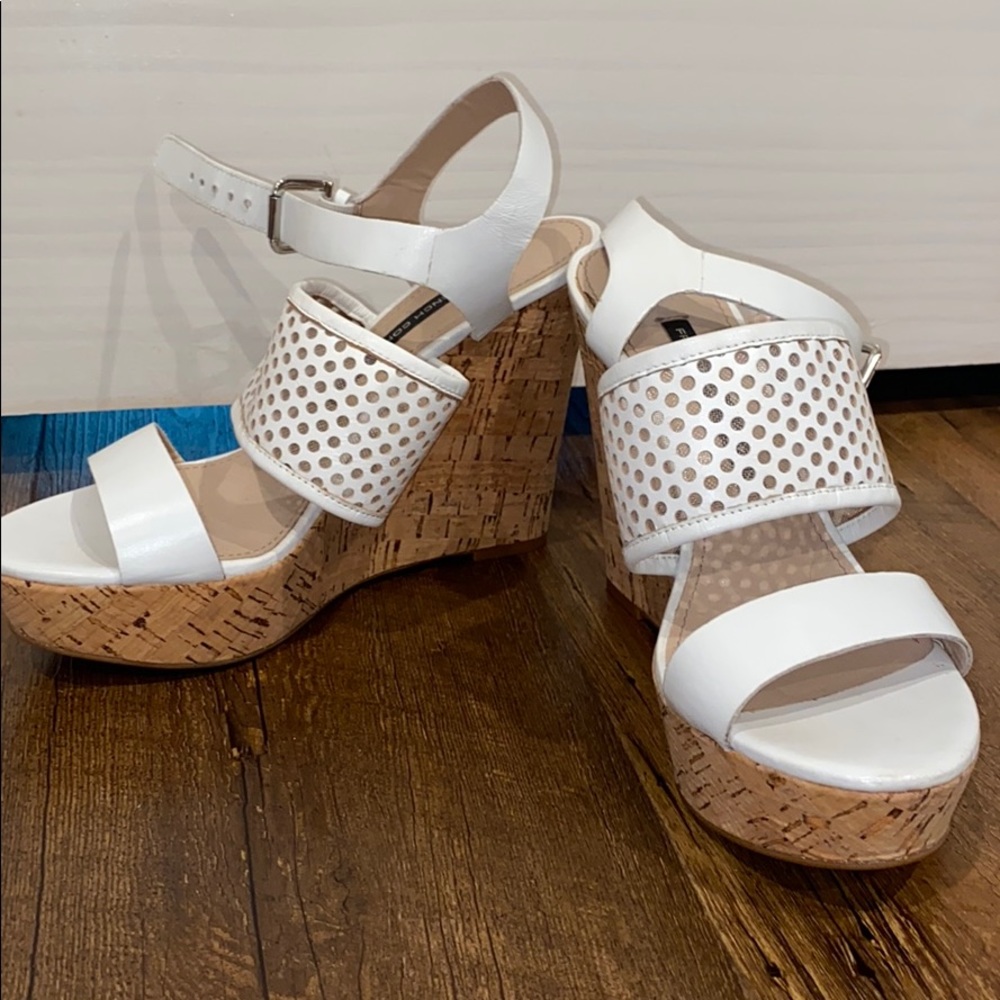 Super cute white wedges  !